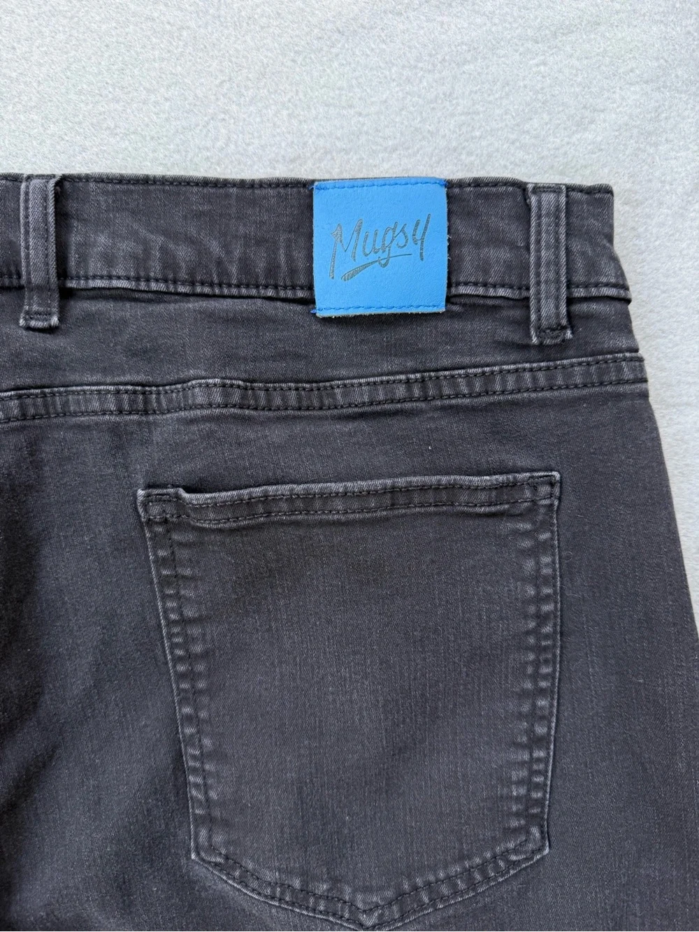 Mugsy Squid Inks Jeans 42x30 Black Stretch Casual Modern Straight Fits 38 X 28.5
